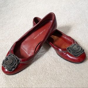 MARC by Marc Jacobs Zipper Flower Ballet Flats Red
